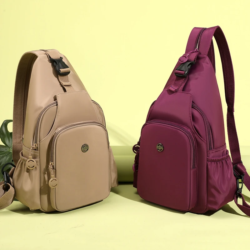 Women's backpack, multifunctional side backpack, simple chest bag, travel bag