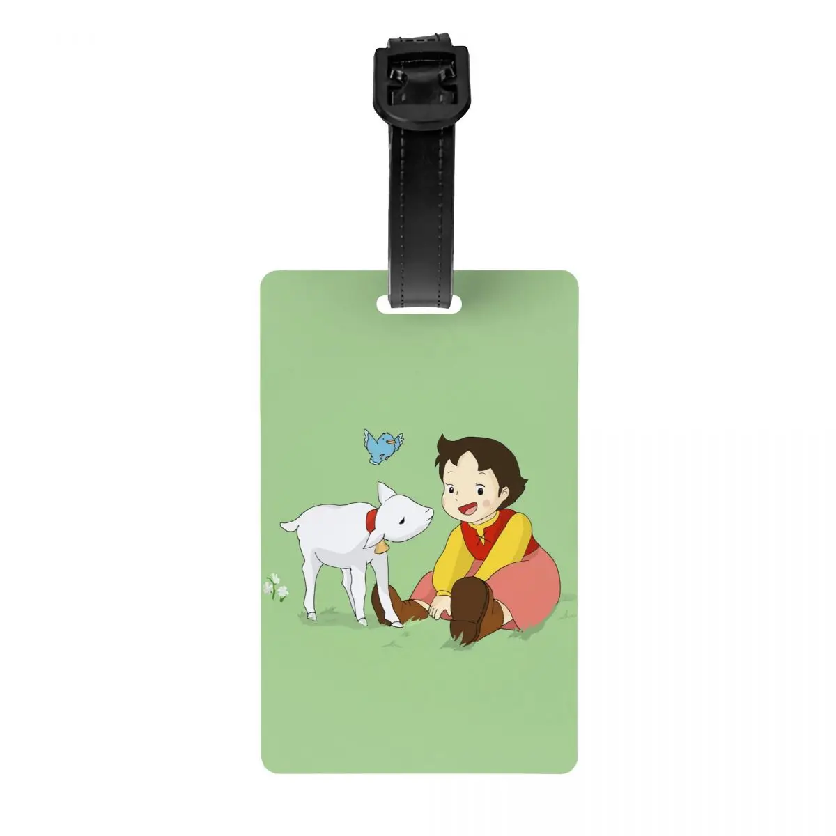 

Heidi And Litle Goat Luggage Tag Privacy Protection Cartoon Alps Mountain Girl Anime Baggage Tags Travel Bag Labels Suitcase