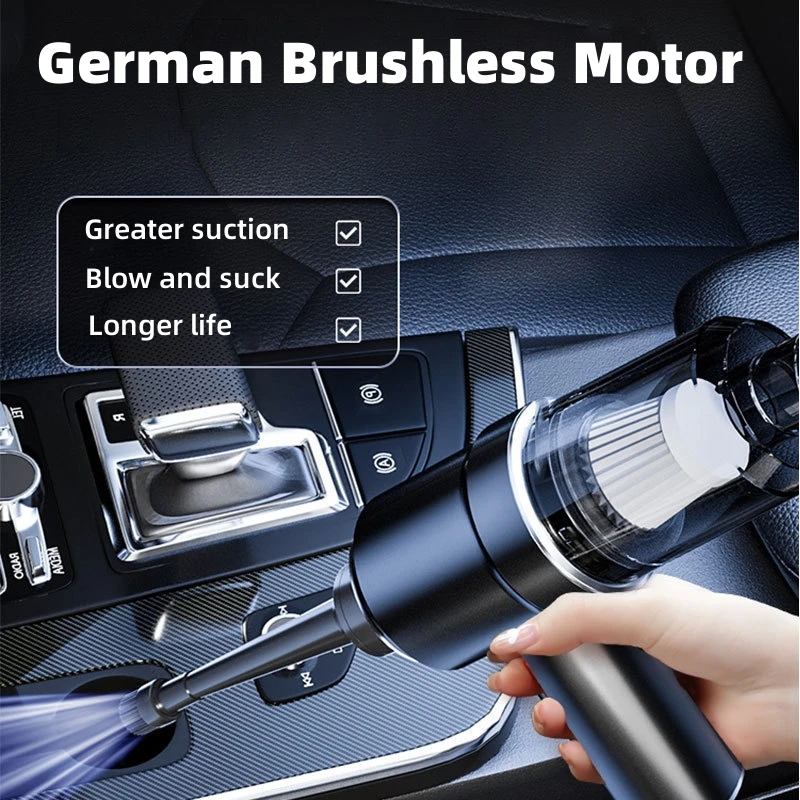 Car Vacuum Cleaner 20000Pa Wireless USB Charging Portable Cleaning Appliance Mini Wet and Dry Vacuum Cleaner Household