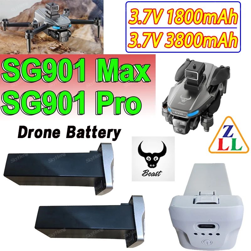 Drone SG901Pro 1800mAh – Lot 2B Or, 27.18€