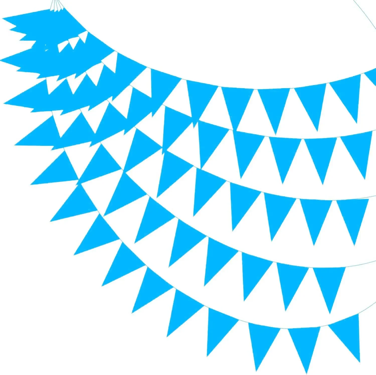 Vibrant Purple Triangle Bunting - Waterproof Pennant Flags Garland, 33ft/10m Durable Party Decoration