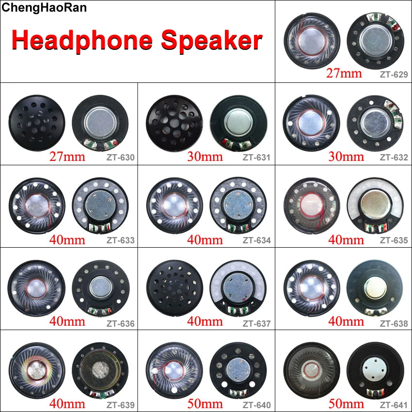 Generic 1pcs 27mm 30mm 40mm 50mm Driver Hifi Bluetooth White Magnetic ...