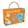 36pcs Carrying Jigsaw Puzzle Children Paper Large Pieces Puzzle Enlightenment Gift 3-6 Years Old Baby Toys Toddler Puzzle 6