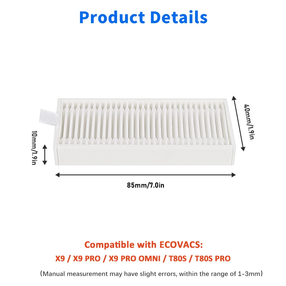 Filter Roller Mop Dust Bag Main Side Brush For ECOVACS X9 PRO OMNI T80S X11 PRO OMNI X11 Pro YEEDI S16 PLUS Vacuum Accessories
