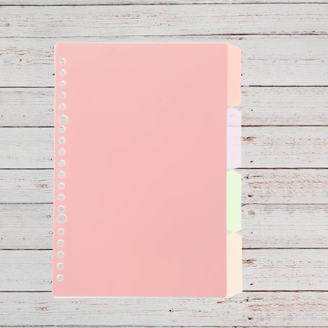 PP Partition Page Notebook Dividers with Pockets Pastel Intelligent Binder Tabs Campus 4