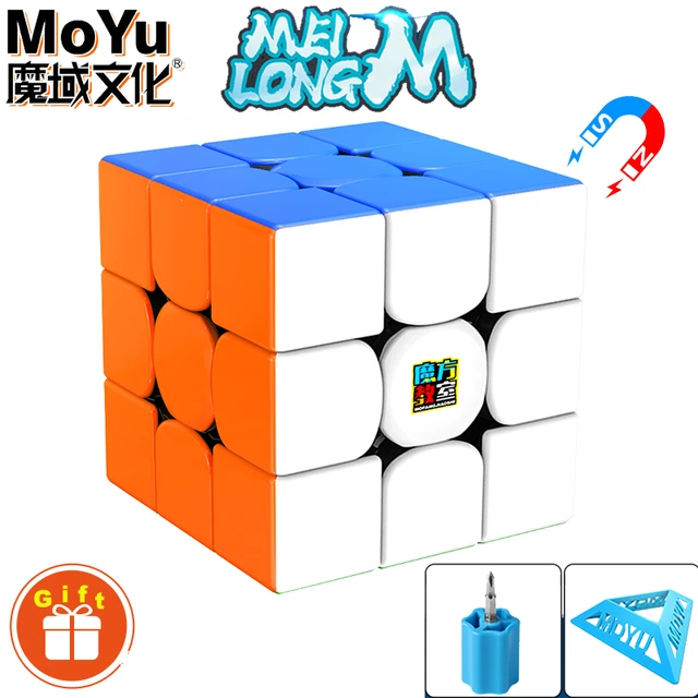 Cubo Mágico 3x3x3 Meilong M Magnético Profissional Cor Da