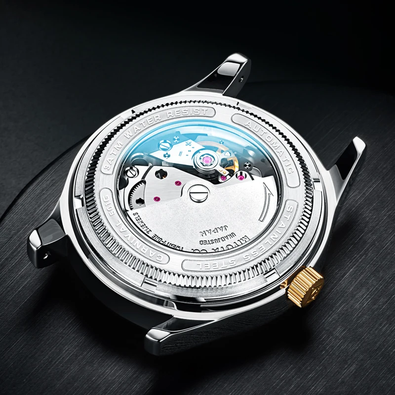 CARNIVAL Luxury Brand Men Watch Luminous 3ATM Waterproof MIYOTA Automatic Mechanical Steel Watches Relogios Masculino