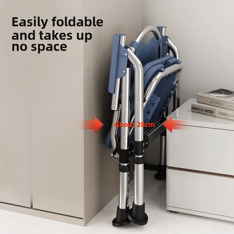 Bathroom Furniture Stainless Steel Gourd Hole Shower Chair Foldable Toilet Seat Shower Seat Adjustable Anti-Slip Bathroom Chairs
