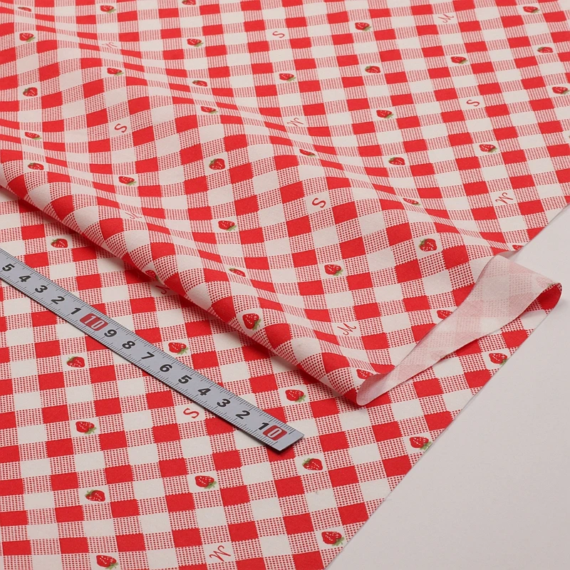 Red Series Cotton Twill Printed Fabric - Premium Quality for Handmade DIY Projects