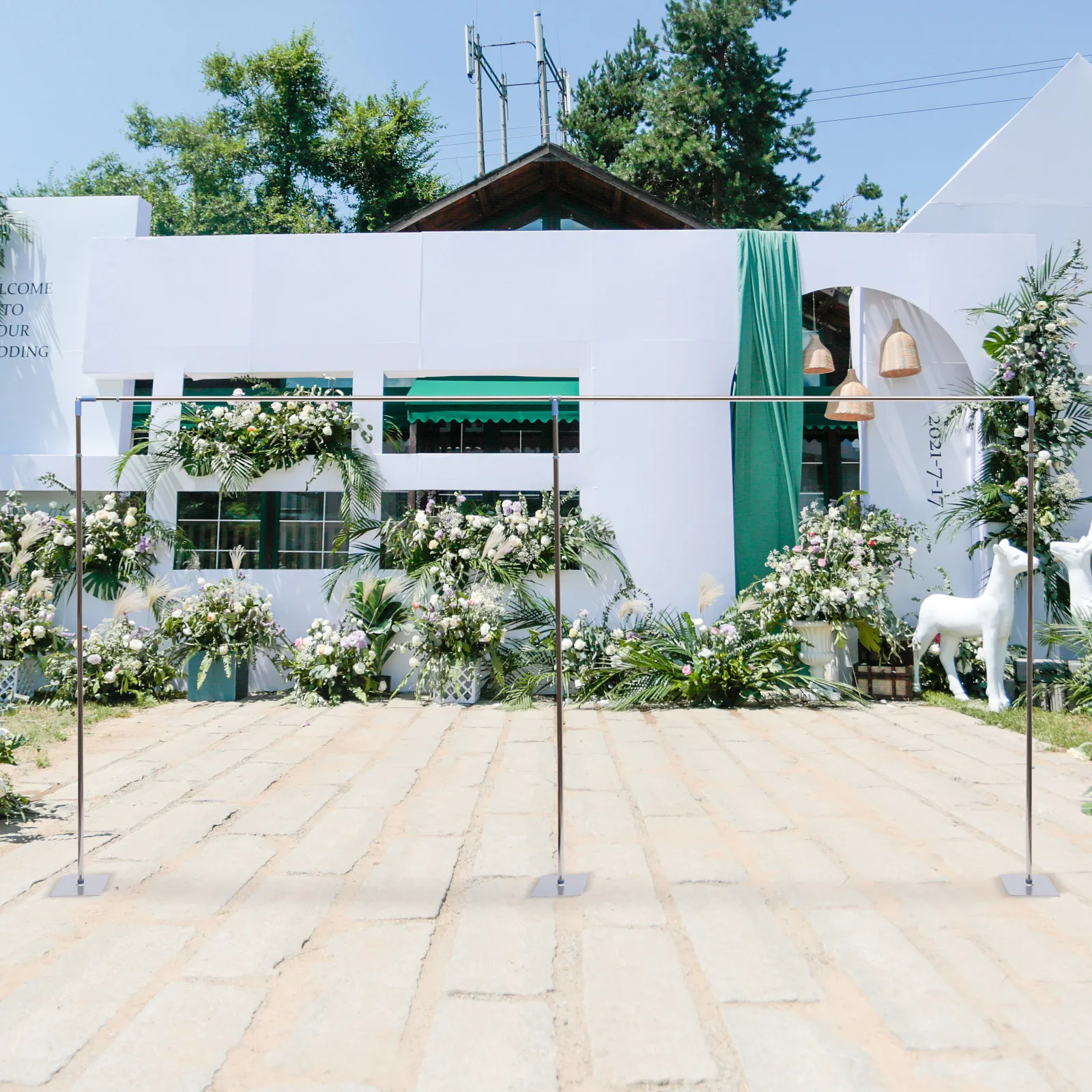 3x6m Wedding Party Backdrop Stand Pipe Kit Curtain Frame Telescopic for Wedding Birthday Party Home Accessories Decor