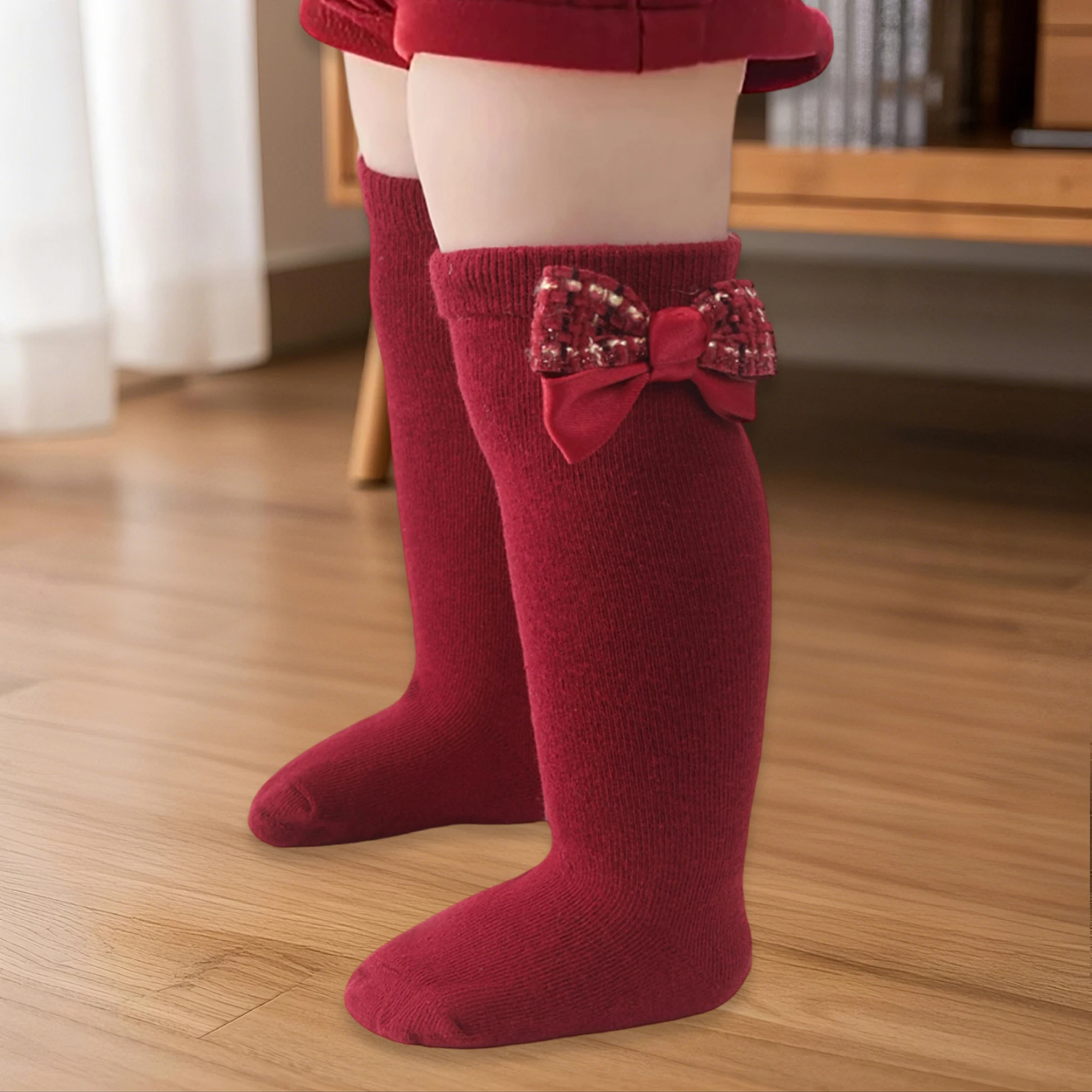 Cute Infant Boys Striped Socks Cozy Stretchy Baby Socks Breathable Knee High Socks for Playtime and Outings