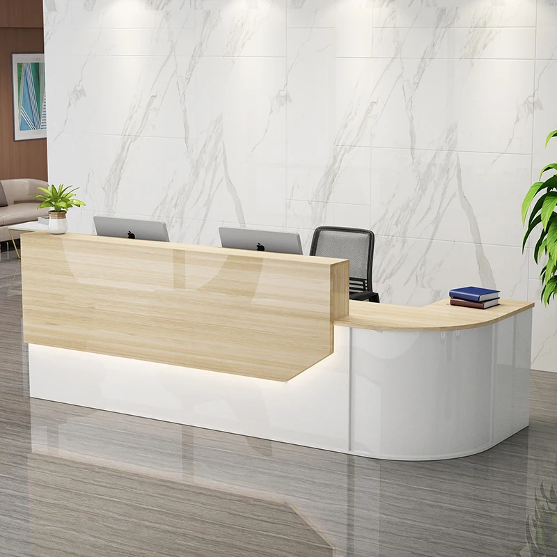 Executive Vanity Reception Desk Modern Counter Service Computer Reception Desk Standing Scrivania Reseption Luxury Furniture