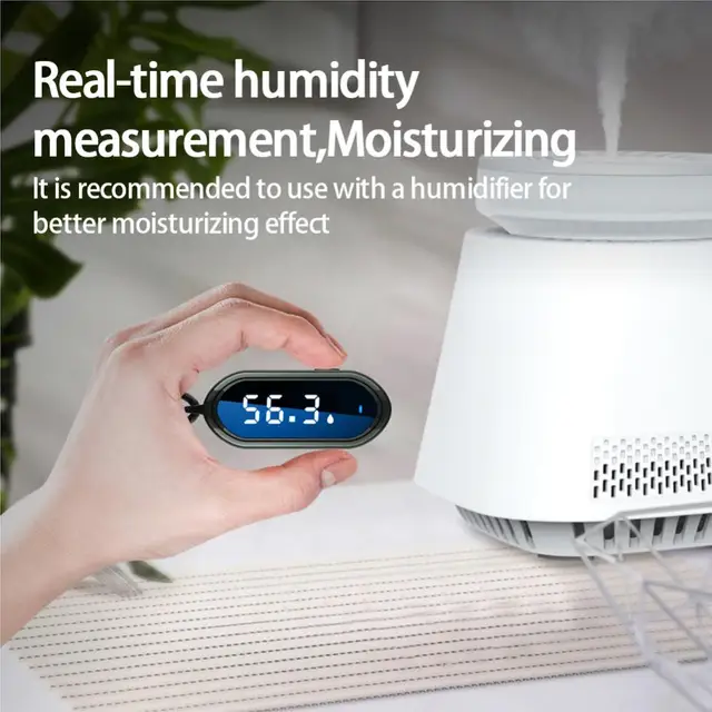 Hordozható Mini Légtisztító 20 Millió Negatív Ionhőmérséklet És Páratartalom Mérése Lógó Kijelző Nyaktisztító Nyaklánc - Image 3