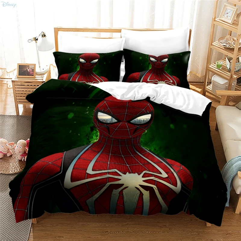 2022 Cute Cartoon Spider Man 3d Bedding Set Duvet Cover Sets with Pillowcase Twin Full Queen King Size for Boys Girls Kids Gifts 
