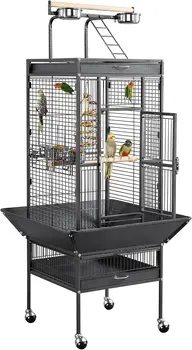 Large Bird Cage with Rooftop Playground 1