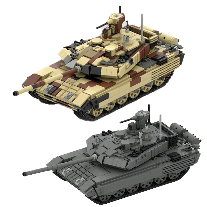 

1380PCS WW2 Military MOC 1:35 Scale T-90 MS v2 main battle tanks Model creative ideas high-tech ChildToy Gift Armored Car Blocks