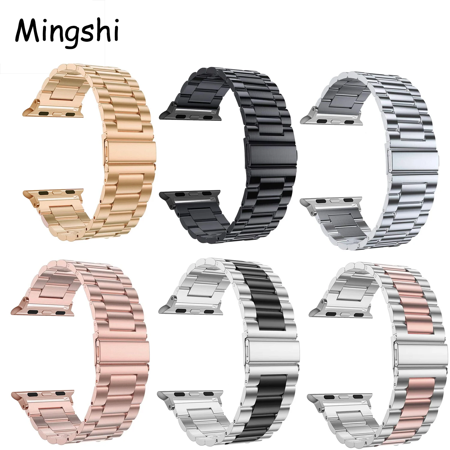 

Band For Apple Watch 5 4 3 42mm 45mm 40MM 44MM Metal Stainless Steel Watchband Bracelet Strap for iWatch Series 8 7 6 Ultra49mm