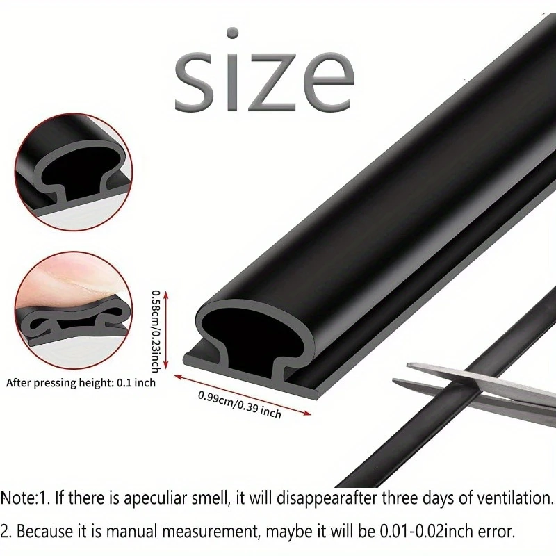 Soundproof Weather Stripping Rubber Door Seal Strip - Windproof, Self-Adhesive Insulation