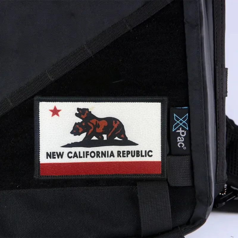 새로운 캘리포니아 공화국 국기 패치 전술 기량 배지 인쇄 후크 & 루프 군사 배낭 의류 장식 스티커 완장