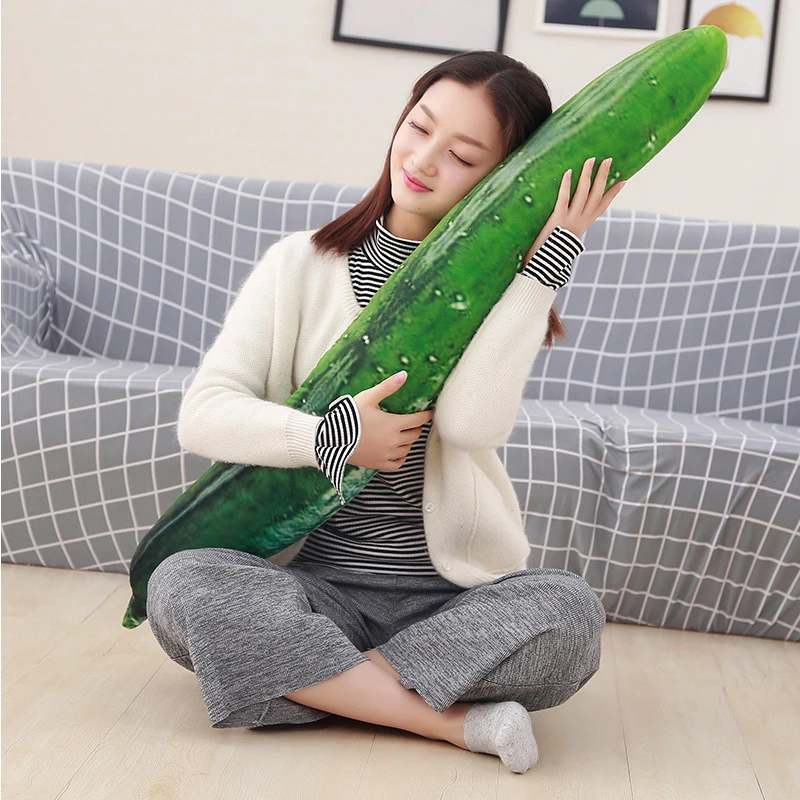 50/70/110cm Huge Creative Simulation Cucumber Plush Toy Soft Stuffed Cute Fruits Pillow Funny Kids Children Birthday Gift Doll