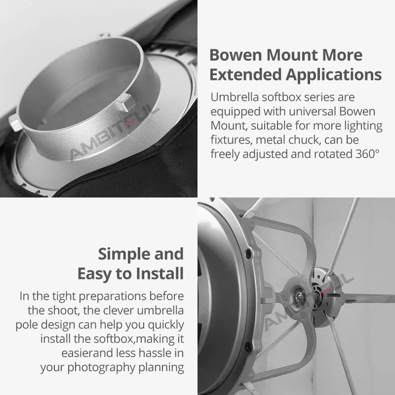 Godox 80x120cm 70x100cm 50x70cm 60x90cm 휴대용 직사각형 우산 보웬스 마운트 소프트박스 + 스튜디오 플래시용 캐리백