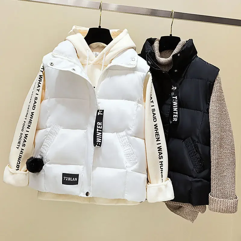 Giacca Gilet In Cotone Autunno Inverno Donna Piumino Imbottito In Cotone Gilet Cappotto Invernale Chaleco Mujer