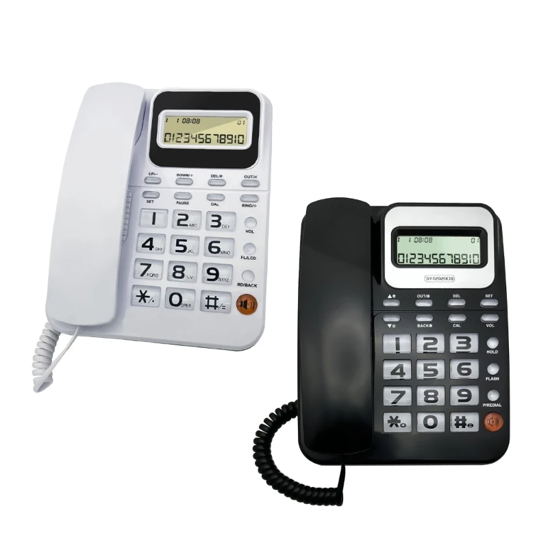 

Corded Landline Phone Big Button Household Hotel Business Desktop Landline Telephone with LCD Display KX-T2036CID P9JB