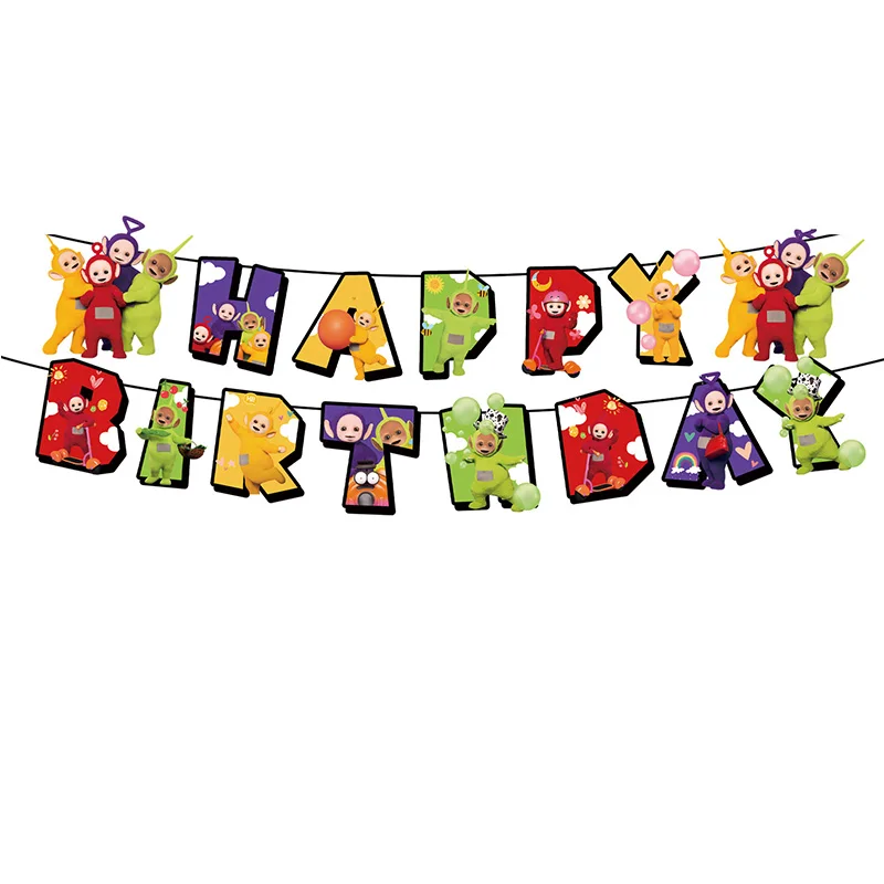 Teletu-bbies Party Supplies Baby Banner Cake Topper Disposable Tablecloth Balloon Kids Birthday Party Decoration Baby Shower birthday party supplies cake decoration toppers party supplies disposable tablecloth