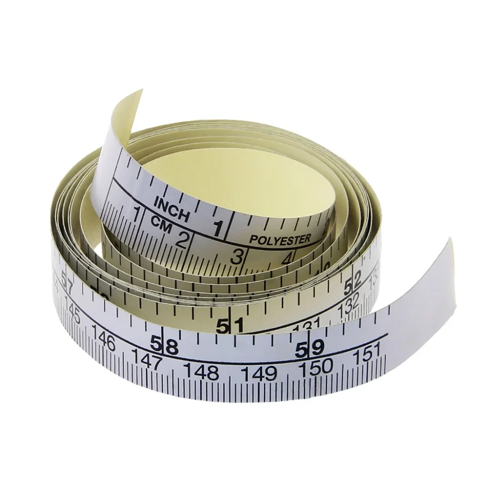 Tape Vinyl Ruler 2pcs 150cm 59.45inch Self Adhesive Metric Measure For Sewing Machine Sticker