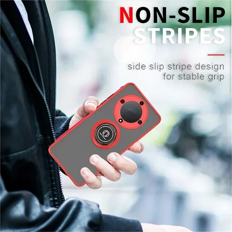 Armor Matte Shockproof Case with Ring Magnetic Holder Stand