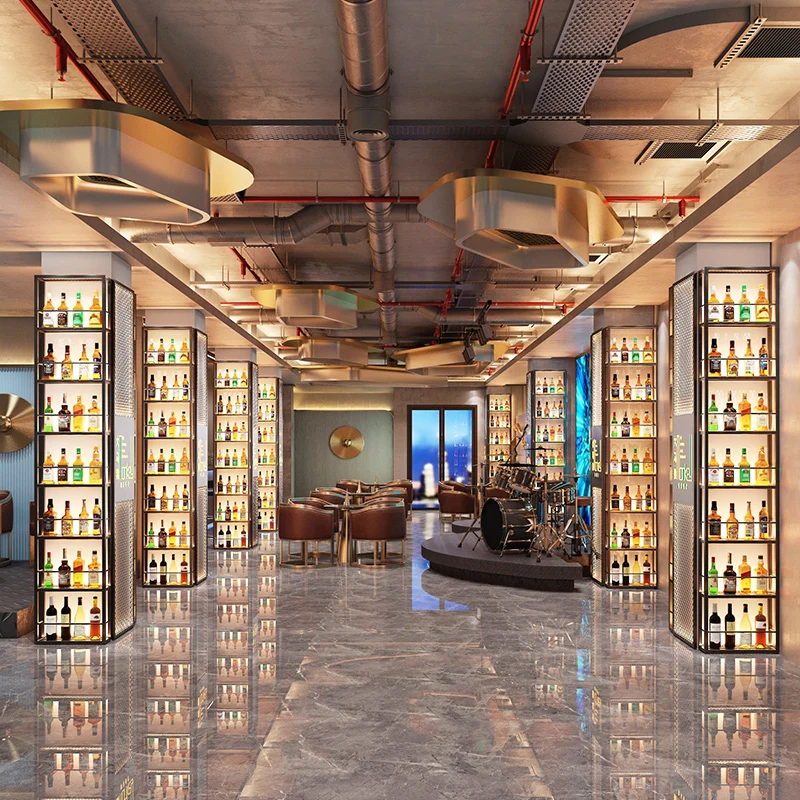 Wine Cabinet Glass Bar Luxury Living Room Exhibition Wall Display Modern Storage Garden Furniture Sets Corner Home Outdoor Rack