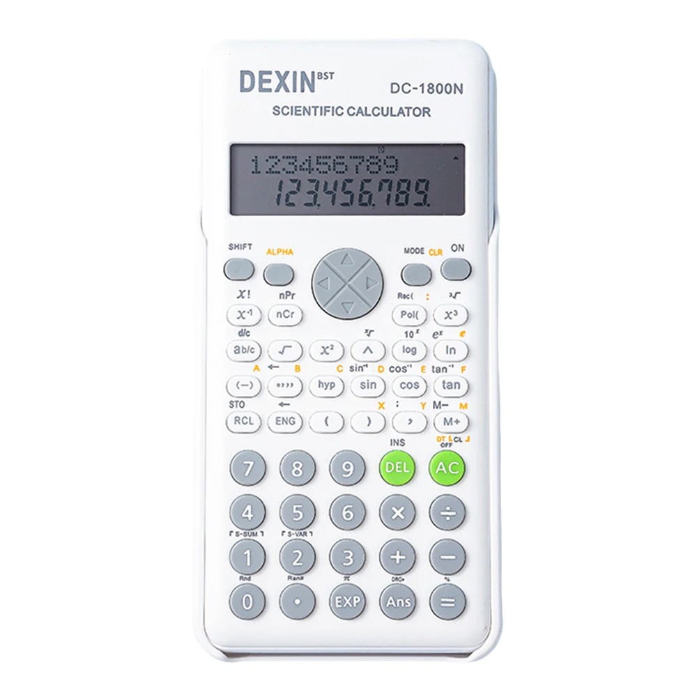 Compact Pink Math Calculator with 240 Functions and Dual-Line LCD Display – Perfect