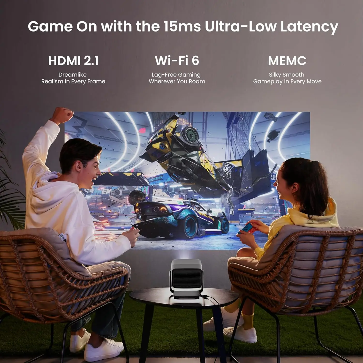 Portable Projector Global Version JMGO N1 Ultra Triple Laser Projector 4K UHD 2200CVIA Lumens With Gimbal 3D Wi-Fi 6 Beamer Cinema for Home Theater portable projector