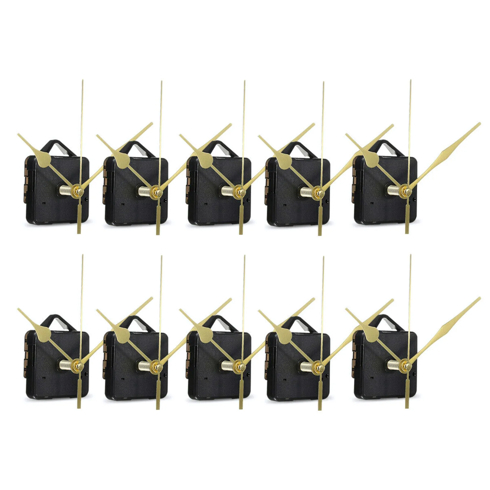 10Pcs DIY Silent Movement Spindle Hands Wall Quartz Clock Movement Mechanism Repair Tools Part Clock Kit 2