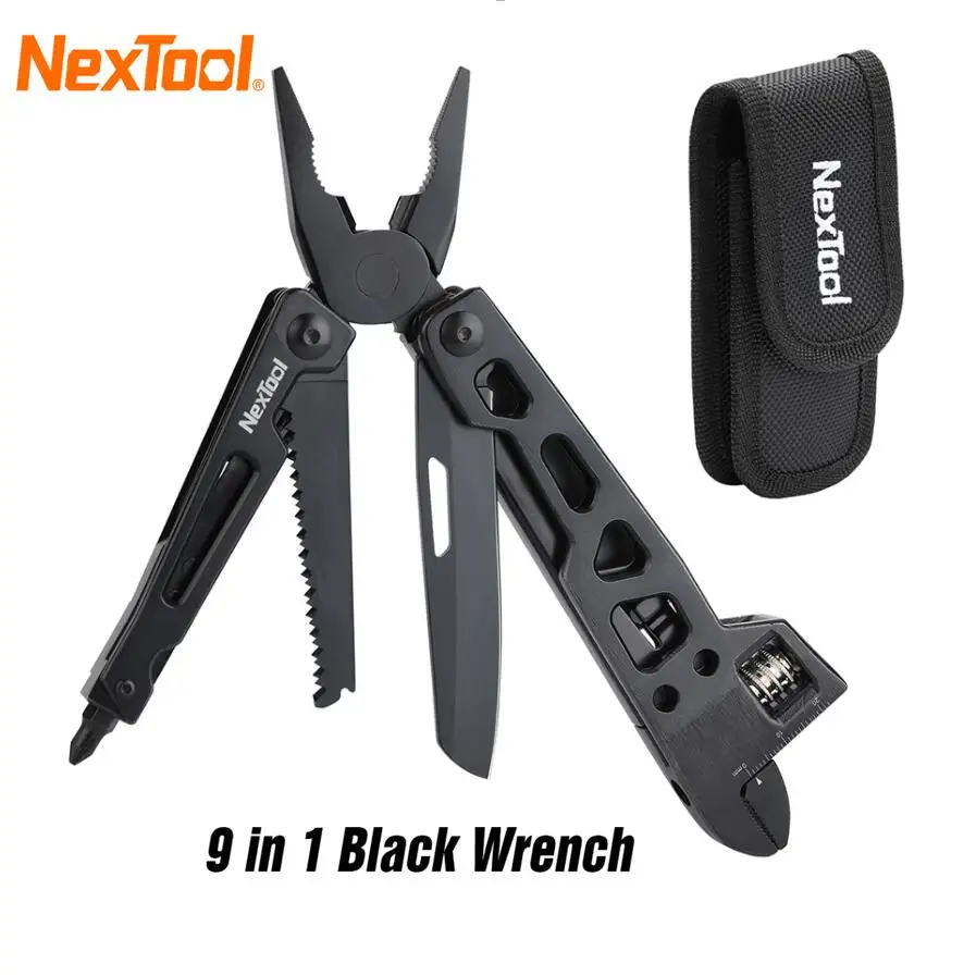 

NexTool EDC Knife Woodworking Tools 9 IN 1 Multitool Wrench Plier Multi Cutters Tool Outdoor Survival Manual Complete Kit Tools