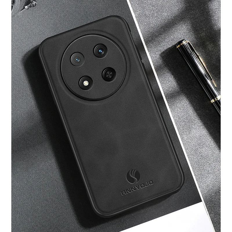Luxury Leather Back Cover with Magnetic Holder