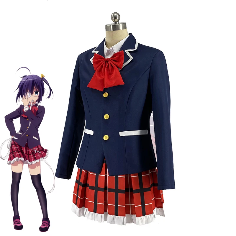 

Anime Love Chunibyo & Other Delusion Cosplay Takanashi Rikka Cosplay Costume School Uniform Outfit Halloween Costumes for Women