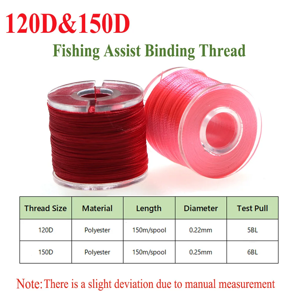 Vtwins 120D 150D UV Slowing Jigging Assist Hook Binding Thread Heavy Duty Assist Fishing Line Hand-knitted Thread Tackle