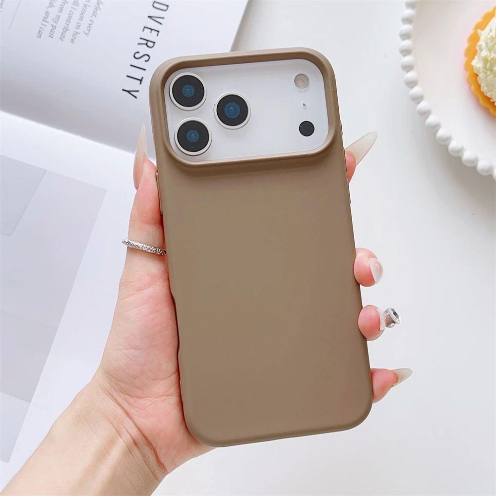 Matte Candy Color Shockproof Liquid Silicone Phone Case with Skin-Feel Finish