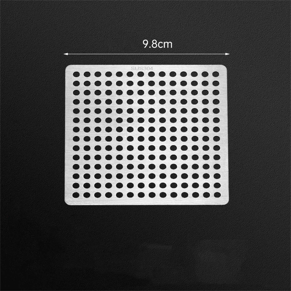 Edelstahl Abflussabdeckung – Quadratisch, 9,8 Cm, 304 Edelstahl, Für Dusche & Badewanne, Haarsieb