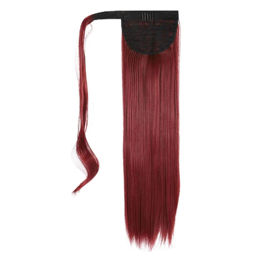 

Ponytail Extension Straight Cilp in Extensions Wrap Around Hair Piece Claw Synthetic Pony Tails Magic Paste Hair Wraps B