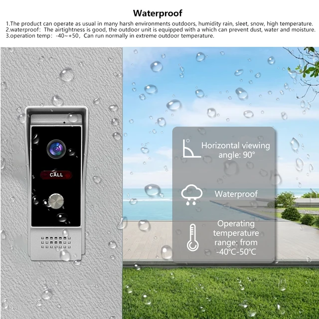 Tuya 7-Inch Visual Intercom Color High-Definition Intelligent Display Screen Villa Community Doorbell Security Anti-Theft Access 3