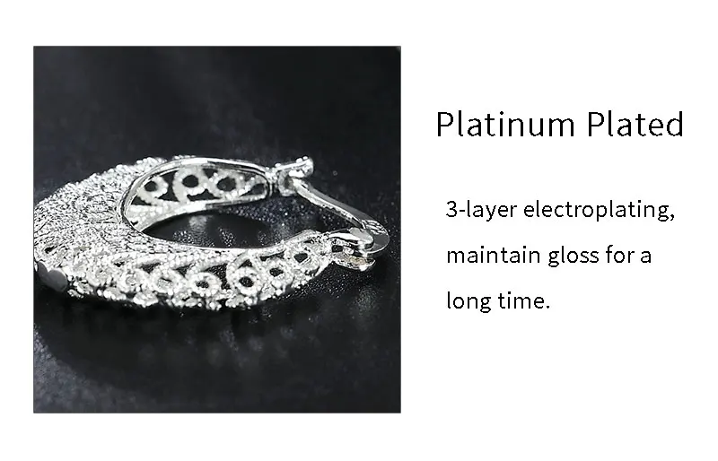 2024 neue Trend 925 Sterling Silber Feine Hohle Runde Hoop Ohrringe Für Mode Frauen Charme Partei Schmuck Geschenk Punk Ohrringe – Detail 5