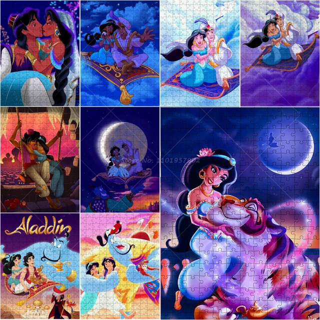 Children's Educational Intellectual 1000 Pieces Paper Jigsaw Puzzle Kids Adults  Disney Aladdin Princess Puzzle Game Toys Gifts - AliExpress