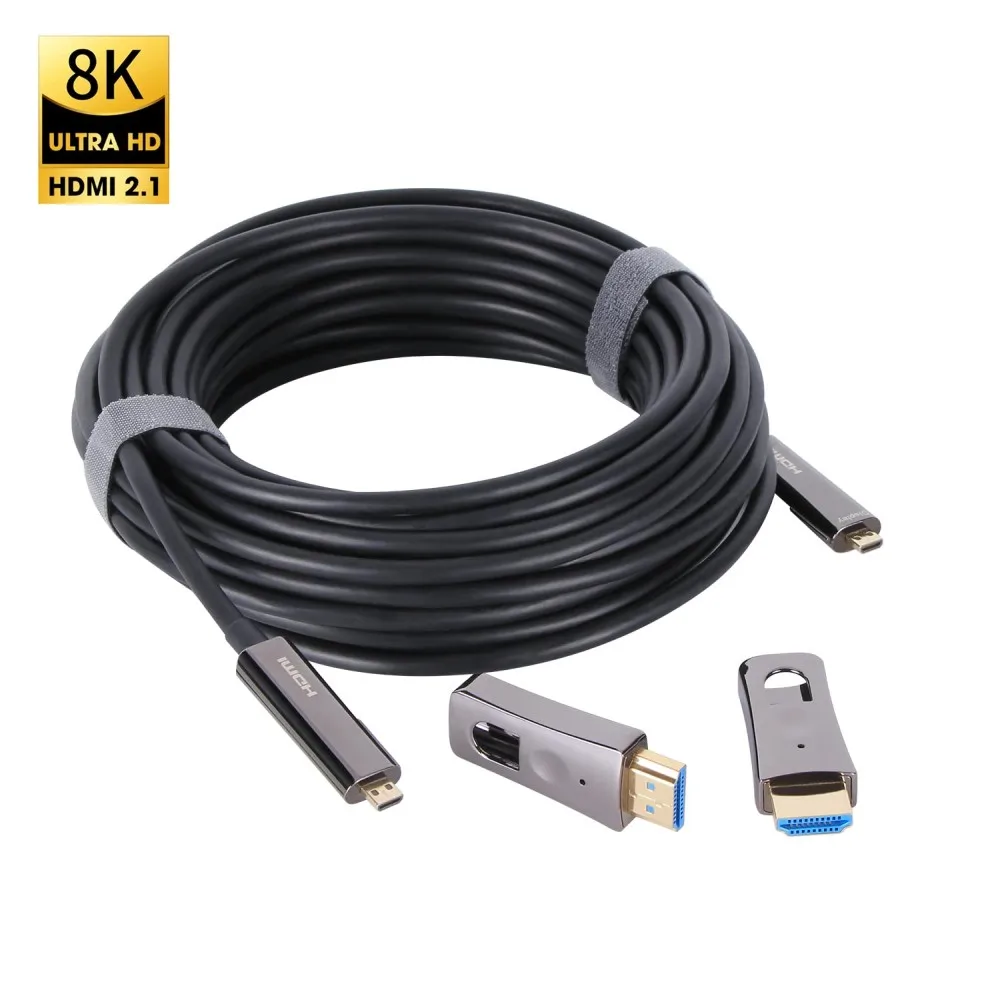 Hdmi 2.1 Cable Optical Fiber Hdr 8k60hz 4k120hz Double Head Pullable A To D Type Through Pipe