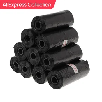 AliExpress 수집 애완 동물 똥 가방 롤, 강력한 두꺼운 누출 방지 일회용 쓰레기통 가방, 강아지 고양이 산책에 적합