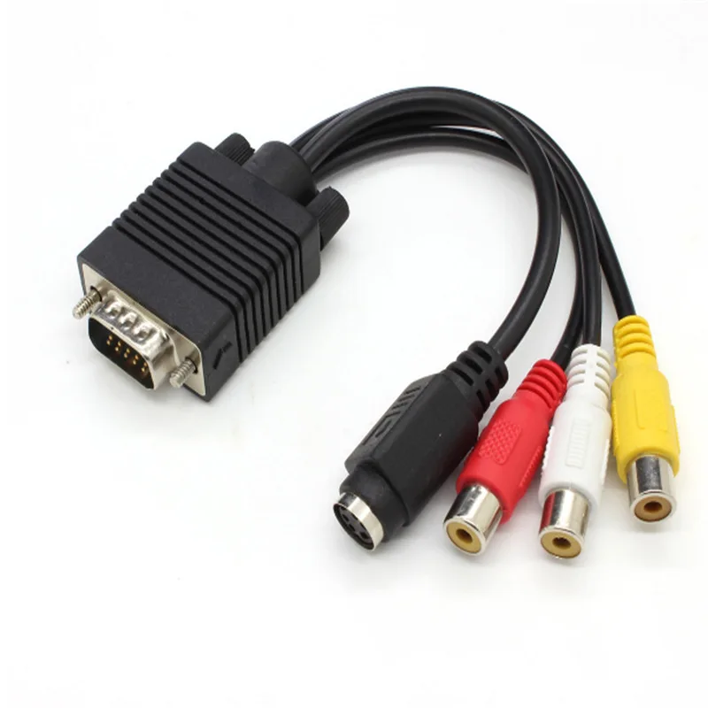 VGA to S terminal cable +3RCA,VGA to AV cable,VGA VGA cableVGA one point four