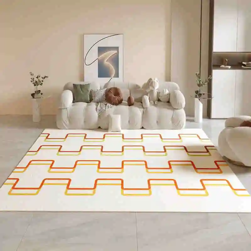 Modern Simple Rainbow Living Room Carpet Home Tea Table Bedroom Absorbent Non-slip Large Area Light Luxury Rug Floor Mat Decor 3
