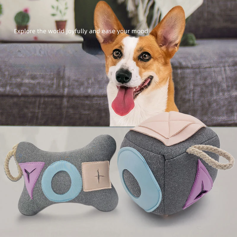 

Игрушка для домашних питомцев, плюшевая косточка квадратной формы, игрушка для еды для маленьких и средних собак, уличные тренировочные аксессуары для снятия беспокойства