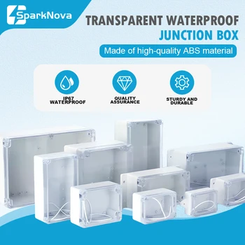 IP67 พลาสติกโปร่งใสกันน้ํากล่องสําหรับโครงการอิเล็กทรอนิกส์กลางแจ้งเครื่องมือไฟฟ้า JUNCTION HOUSING ป้องกัน 1